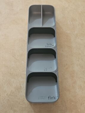 Grey Cutlery Tray Organizer